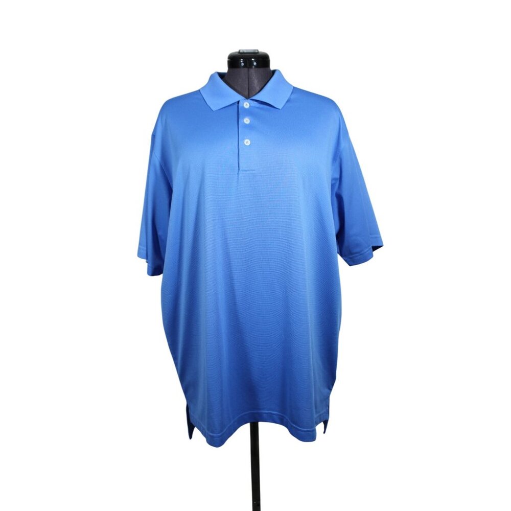Adidas men's blue collared climalite athletic performance golf shirt‎ XL